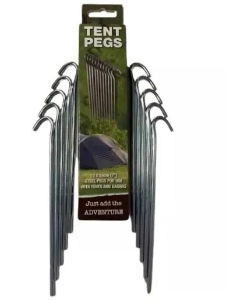 METAL TENT PEGS  (10s)