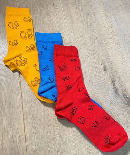 NOVELTY ROYAL SOCKS WITH PROFILES DESIGN